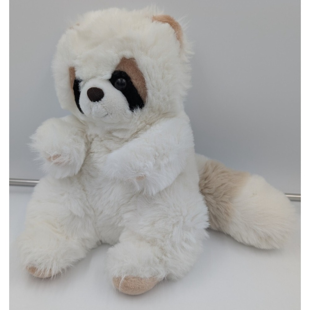 Vintage Bambino Etone Albino White Raccoon Plush HTF RARE Stuff Animal 80s 1980s